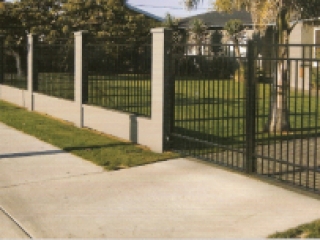 Belaire 1.8 high fence in fill panels and gate
