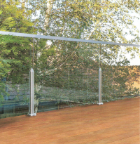 Glass with ballustrade rail